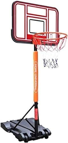 Basketställ, träningsställ för ungdomsbasket, multifunktionellt justerbart basketställ, med hjul, lämplig för bakgård, gym
