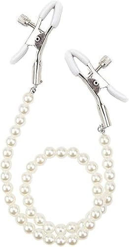BARMI ipple Clamps Stylish Pearl Chain Non-Piercing ipple Clamps, Suitable for Various Outfits and Occasions Nippl Clamps Non Piercing Set