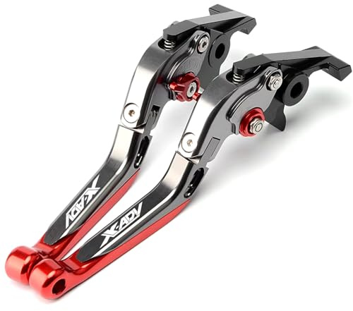 ZESIDIMO Para XADV750 X-ADV 750 2017-2023 X ADV Accesorios Moto Palancas de Freno y Embrague Plegables Extensibles Ajustables (Titanio-Rojo)