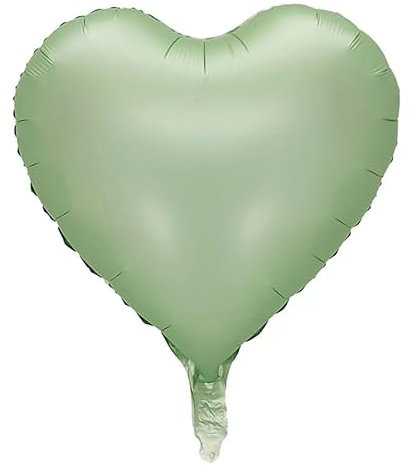 Palloncini a forma di cuore verde oliva, 45 cm, in lamina verde salvia, 12 palloncini in Mylar a forma di cuore verde, per decorazioni di compleanno, San Valentino, fidanzamento, anniversario di