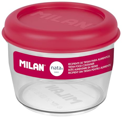 MILAN® Fiambrera de tritán hermética redonda 0,5 L nata® 624, rosa