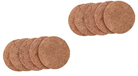 ibasenice 2 Series Estera De Palma De Planta De Disco De Mantillo De Estera De Plantación De Protección De Plantas s De Fibra De para Protección De 5 Piezas*2