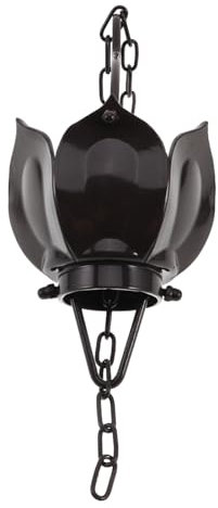 ibasenice Catena per Pioggia a Forma di Fiore per Grondaie Catena Decorativa per Pluviali in Lega di Alluminio Resistente Facile da Installare per Balconi e Giardini