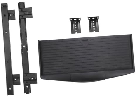 GARIOUANS Tastiera Estraibile Regolabile con Ripiano Mouse sotto Scrivania Supporto Ergonomico per Ufficio e Casa Montaggio Sottopiano con Guide Scorrevoli Resistente e Compatto