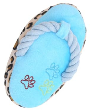 Cabilock Giocattolo da Mordere per Cuccioli a Forma di Pantofola, Giocattolo Interattivo Resistente al Morso, Peluche Morbido Blu per Cani, per Ridurre Noia e Comportamenti Distruttivi