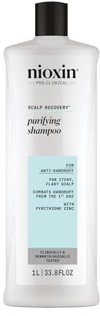Nioxin Scalp Recovery Purifying Shampoo | For Dandruff and Itchy Scalp | With Pyrithione Zinc and Green Tea Extracts| 33.8 Fl oz.