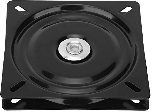 Base Girevole per Sedile, Piatto in Acciaio Solido 360 Rotazione Trattamento Vernice Nera Antiruggine Rivetti Rinforzati Sfera Acciaio Compatibile Ufficio Casa