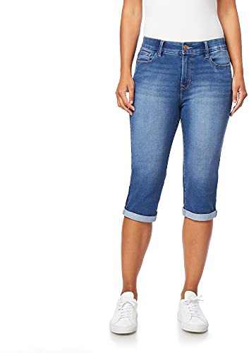 Angels Forever Young Women's 360 Sculpt Stretch Crop Jeans in Pacific, 16