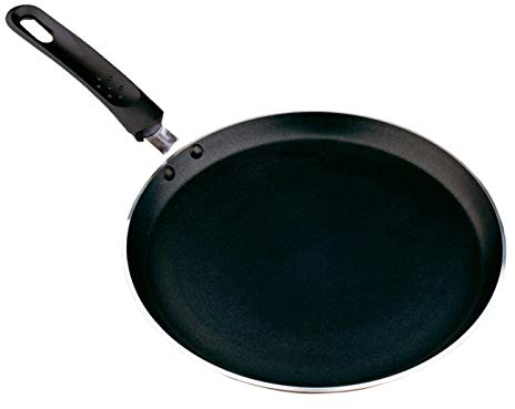 Tradineur - Sartén crepera de aluminio 22 cm, inducción rápida Luxe. Sartén plana antiadherente apta para todo tipo de cocinas, gas, inducción, vitro