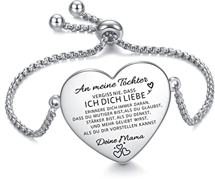 YOTHIWAD An Meine Tochter Armband, Inspirierend Armband mit Gravur für Tochter, Personalisierte Geschenke an Tochter von Papa Mama Graduierung Geburtstagsgeschenk für Tochter