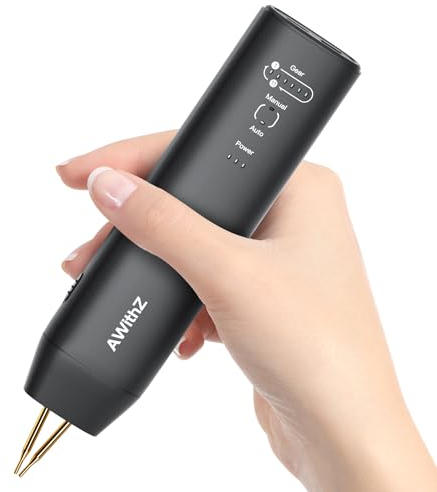AWithZ - Soldadora por puntos para baterías, soldadora por puntos H1, con 11 engranajes ajustables, modo automático y manual para batería 18650, soldadura de láminas de níquel-platino