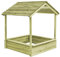 Rantry Casetta da Giardino con Sabbiera 128x120x145cm in Legno di Pino, Gioco da Esterno per Bambini, Casetta su Palafitte, Casetta del Bosco, Giochi da Giardino Decorazione da Mobili Camera