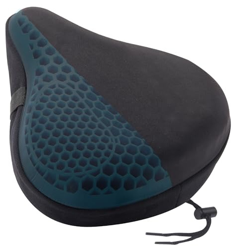 Zacro Wide Bike Seat Cushion - Honeycomb Gel Bike Seat Cover for Men & Women Comfort, Extra Soft Padding Bicycle Saddle fit for Peloton, Spin Stationary Exercise, Mountain Road Cycling Bike