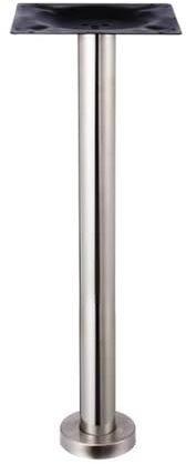 Tischbein für Frühstücksbar, rund, Arbeitsplattenstütze, Tischbein aus Metall, Edelstahl, Möbelfüße für Couchtisch, Esstisch, 6 cm Durchmesser, mit Schrauben, 105 cm, silberfarben