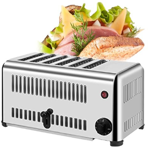 Tostadora De Acero Inoxidable, Lotes Para Panes Gruesos FuncióN Bagel, Tostadora De Ranura Larga Para Bagels Waffles Y Tostadas, 5 Niveles De Dorado, Acero Inoxidable,Fourpieces