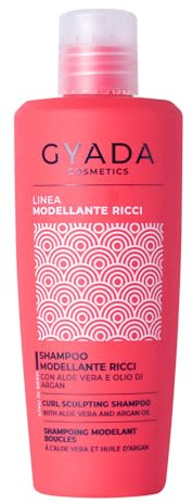 GYADA COSMETICS, Shampooing Remodelant Bouclé, pour cheveux bouclés et ondulés, Nettoyage doux, Hydratant, Élastifiant, Action anti-frisottis, à l’Aloe Vera et à l’huile d’Argan, 100 ml