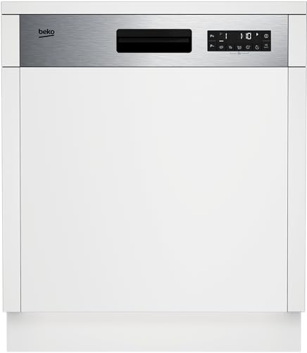 Beko BDSN25530X Geschirrspüler 60 cm, einbau und teilintegriert, für 15 Maßgedecke, 5 Programme, 4 Zusatzfunktionen, 3 Spülebenen, Watersafe+, SteamGloss, SelfDry, weiß