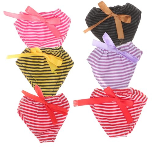 WEKAMOS Lot De 6 Culottes Élastiques pour Poupée 18 Pouces, sous-vêtements en Tissu Multicolores, Accessoires pour Petites Filles, Adaptés Aux Jeux Et Déguisements, Vêtements pour Poupées Américaines