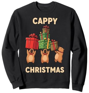 Cappy Christmas Funny Capybara Xmas Sweatshirt