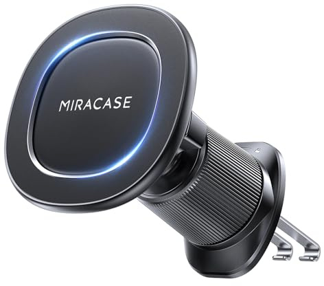 Miracase Supporto magnetico per telefono per auto per presa d'aria MagSafe 【20 magneti N55】 Supporto magnetico per telefono da auto 【Installazione 1s】Supporto per cellulare per iPhone 17/16/15/14/13