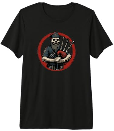 Cornemuseur Cornemuse-Instrument Bagpipe-Sound Cornemuse T-Shirt Haut de Gamme