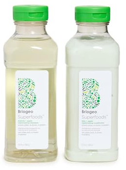 Briogeo Superfoods Apple Matcha Kale Replenishing Shampoo and Conditioner Set, Replenish Dull, Dry Hair and Supports Healthy Hair and Scalp, Vegan, Phalate & Paraben-Free