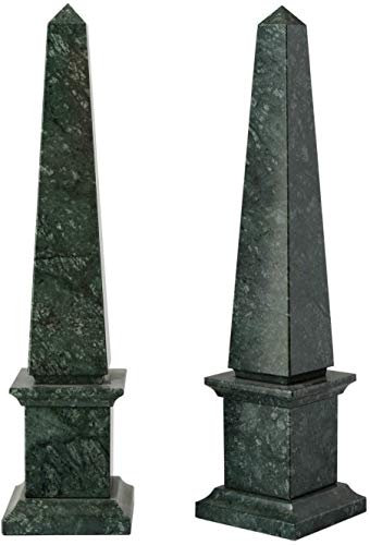 CBAM OBELISCO - Clásico mármol verde Alpes Green Marble Classic Obelisk Home Design H.30 cm