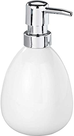 Seifenspender Seifendosierer Flüssigseifenspender| Keramik | Weiß