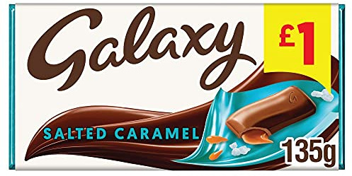 Galaxy Salted Caramel Chocolate Bar - Pack of 24 x 135G