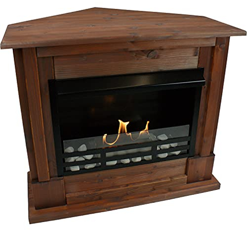 Kaminbau Mierzwa Gelkamin Ethanolkamin Kaminofen Eckkamin Rafael Deluxe Royal - Nussbaum