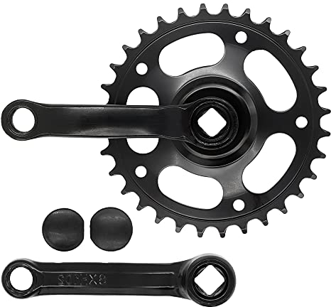 P4B | 1-Fach Kurbelgarnitur | 1/2 x 3/32 | 32 Zähne | Für 16 Zoll Kinderfahrräder | 102 mm Kurbellänge | Für JIS-Vierkantachse