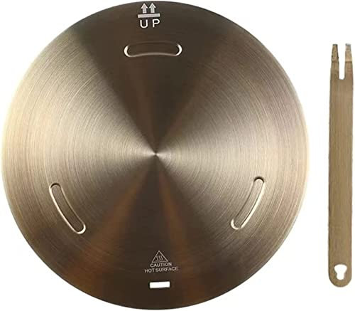 Softifund Plaque de diffuseur de chaleur pour cuisinière électronique à gaz, adaptateur à induction, plaque de mijotage avec poignée amovible pour batterie de cuisine au lait, café, 28cm