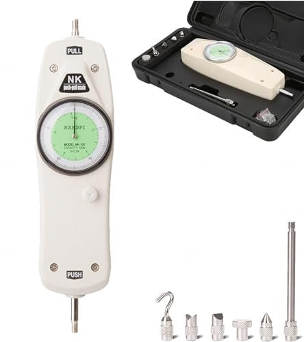 Force Gauge, NK-10 Mechanical Analog Dynamometer, 10N Force Measuring Instrument Push Pull Force Gauge Meter with Portable Carry Box