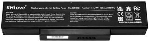 KHlove A32-K72 A32-N71 Laptop Batterie pour ASUS K72 K72F K72J K73S K73SV N71 N71J N73S N73SV X73S X77 A72 K72D K72DR K72DY K72JK K72JR K72JV N71JV N71V N73 N73J X73E X73 X73BY X73SD X73SV X73T K73E