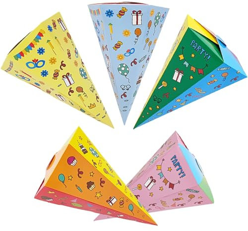 GFTCGK 10 Stück Schultüte Klein, Kleine Schultüte, Zuckertüte Junge, Zuckertüte, Mini Schultüte, Zuckertüte Klein, Mini Schultüten Zum Befüllen