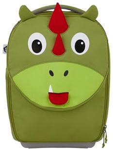 Affenzahn Kinderkoffer fürs Handgepäck, Kindertrolley zum Reisen, Kinderkoffer mit Rollen, 18 L Drache - Grün