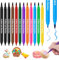 Muyohix 12 Stück Lebensmittelfarbe Stift, Lebensmittel Stifte Backen Lebensmittelfarbe Stifte Essbarer Markierungen mit Feiner und Dicker Spitze für Kuchen,Macaron,Ostereier (10 Farben)