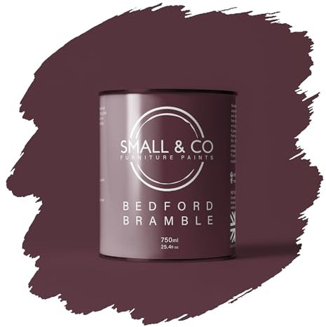 Small & Co Furniture Paint – Bedford Bramble (earthy berry red with brown undertones) | Premium Water-Based Matte Acrylic for Cabinets & Wood | Strong Adhesion, Low Odour, Quick Dry | 750ml