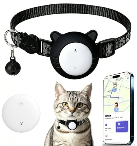 HOVKRE Compatibile Solo Con Ios, Nuovo Localizzatore Con Collare Gatto Gps, Impermeabile E Resistente, Per Tracciare La Posizione Degli Animali Domestici
