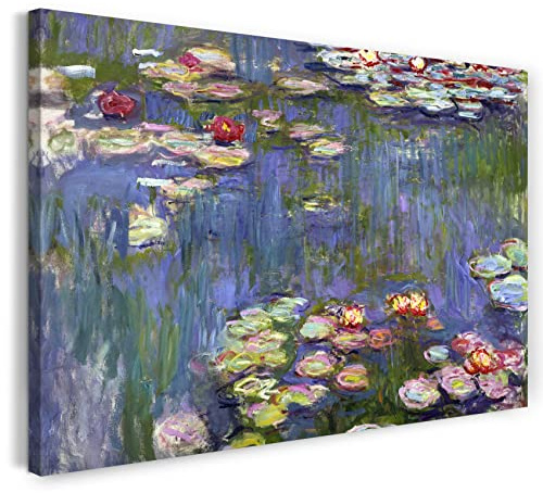 Printed Paintings Impresión sobre Lienzo (120x80cm): Claude Monet - Nenúfares
