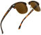 SUNGAIT Retro Runde Halbrandlos Polarisierte Sonnenbrille UV-Schutz für Männer/Frauen(Bernstein Kunststoff Rahmen/Braune Linse)-SGT016HPC