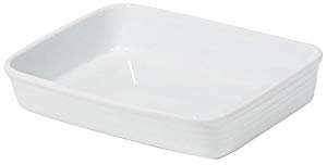 Fuente de porcelana rectangular lisa Gastronomía 32 x 22 x 6 (altura) cm