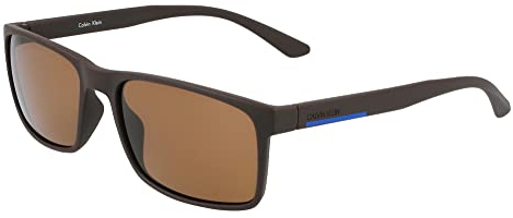 Calvin Klein Herren CK21508S Sonnenbrille, Matte Brown, Einheitsgröße