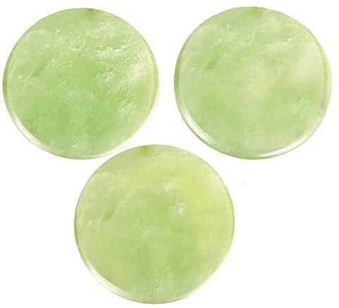 3 PCS Jade Stone Glue Pallet for Eyelash Extension Round Lash Grafting Grafting Holder PadJade Stone False Eyelash Pallet
