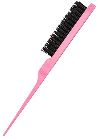 IRYNA 1 Pack Pink Boar & Nylon Hair Brush, Slick Back, Volumising, Unisex, All Ages
