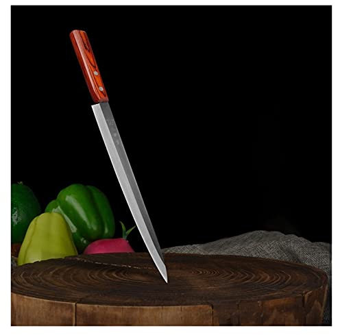 9.5/11/12 Pouces Sashimi Couteau Sashimi 6CR16MOV TLINGE DE TLING DE PISHI Sushi Couteau DE Couteau DE Couteau en WENDEND Couteau (Color : Red Handle, Size : 12 inch)