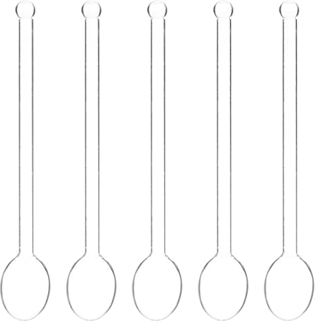 UPKOCH 5er Set Glas KaffeelöFfel - 13cm Lange Transparente RüHrlöFfel FüR Tee, Kaffee, Desserts Und Salate - Vielseitige Mini-LöFfel FüR Zuhause, Bars, Restaurants Und Partys