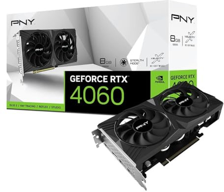 PNY GEFORCE RTX™ 4060 8GB Verto Dual Fan Edition Grafikkarte DLSS 3