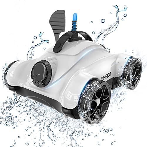 WYBOT Grampus 400 Robot Piscina - Aspirapolvere per Piscina Autopulente, Aspirazione Potente, Doppio Motore, Timer di 3 Ore, Filtro 180μm, Ideale per Piscine Fuori Terra (Bianco)