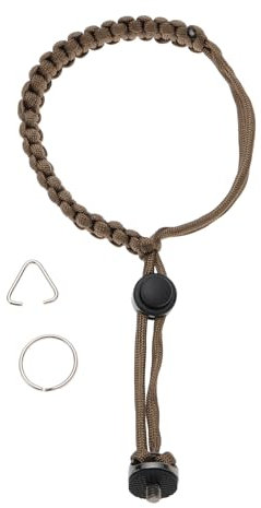 Create idea Correa de Muñeca para Cámara con Tornillo Anillo D de 1/4 Correa Mano Ajustable para Cámara Cordón Compatible con Insta 360 X3 Palos para Selfies Cámaras de Acción Marrón